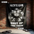 Personalized Bodybuilding Banner Flag Tapestry Home Gym Decor Shut Up And Train 09490