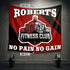 Fitness Club Banner Flag Home Gym Decor Custom Weightlifting Wall Art 09508