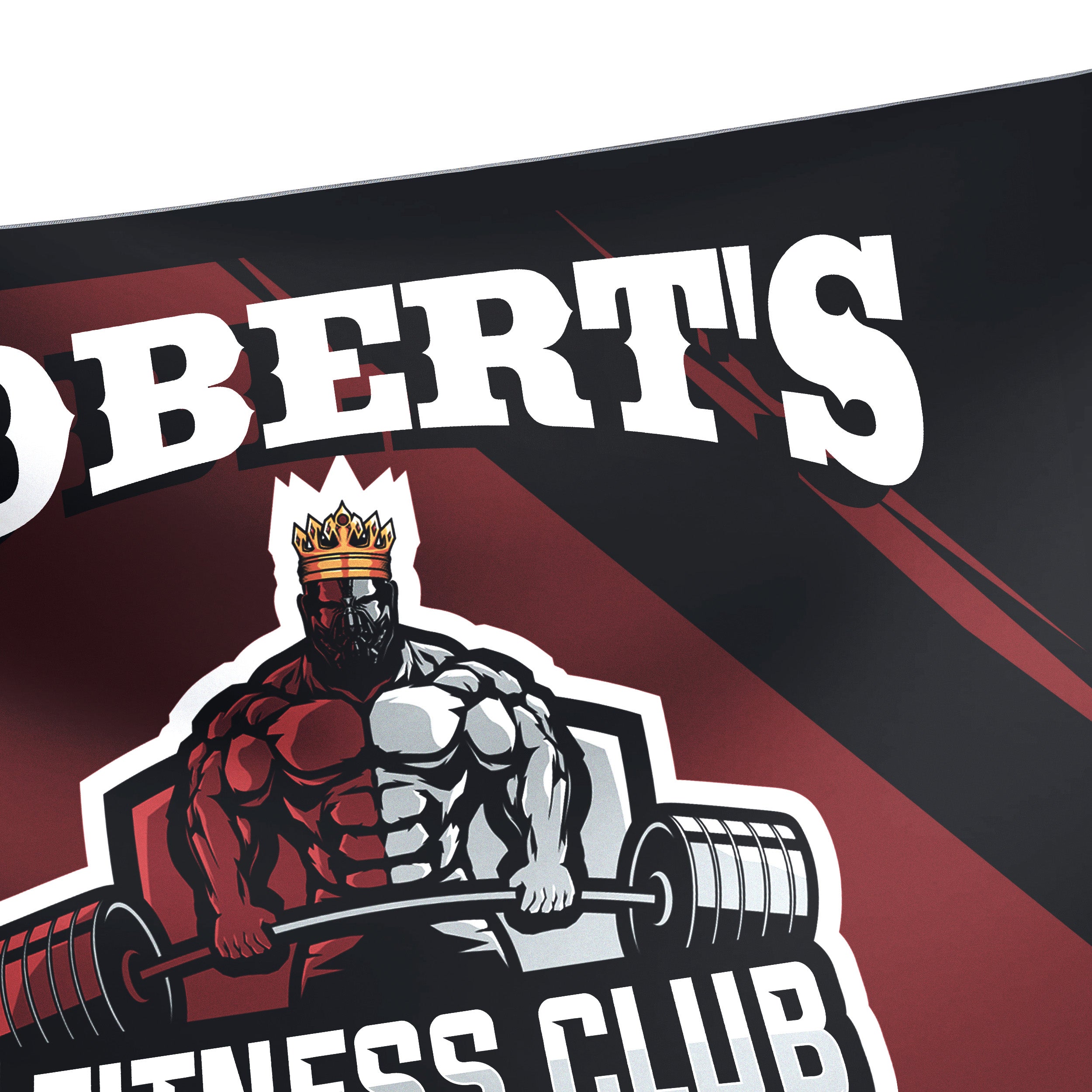 Fitness Club Banner Flag Home Gym Decor Custom Weightlifting Wall Art 09508