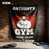 Personalized Gym Flag Tapestry Garage Gym Wall Art Home Gym Idea 09575