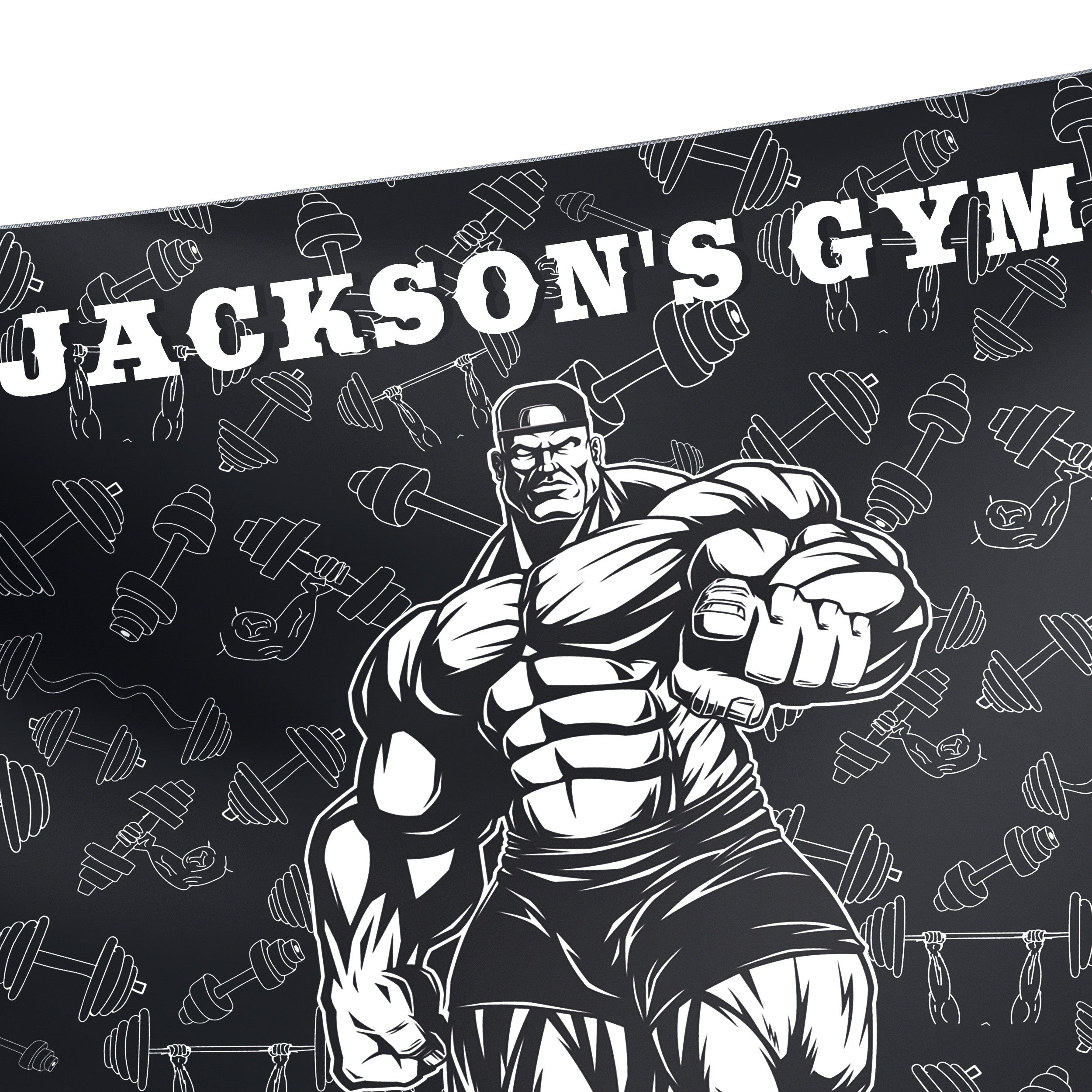 Personalized Home Gym Decor Bodybuilding Muscle Man Wall Banner Flag Tapestry 09726