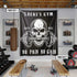Personalized Bodybuilding Home Gym Decor Skull Dumbbell Wall Banner Flag 09880