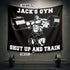 Personalized Home Gym Decor Muscle Man Banner Flag 10022