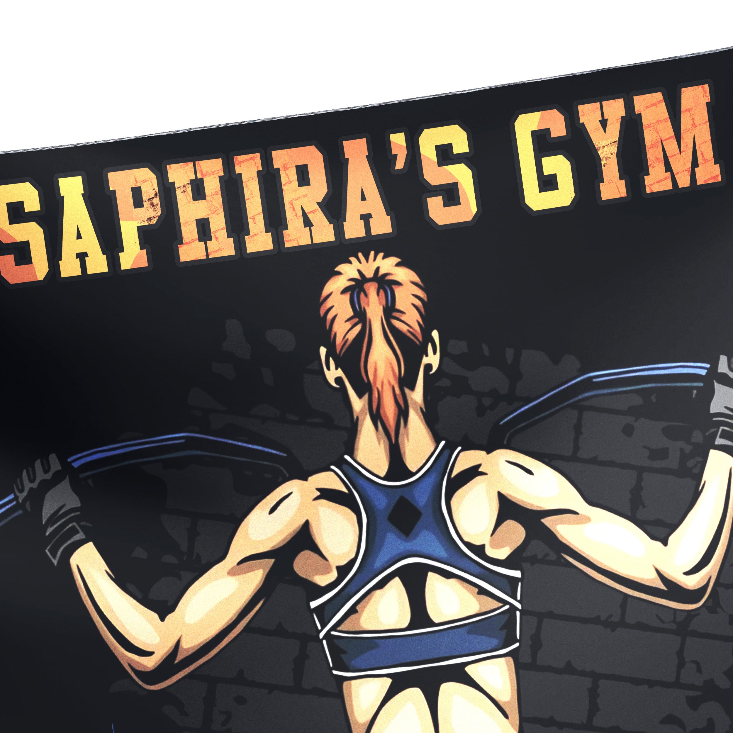 Personalized Gym Flag for Home and Garage Gyms | Vibrant Workout Flags 10151