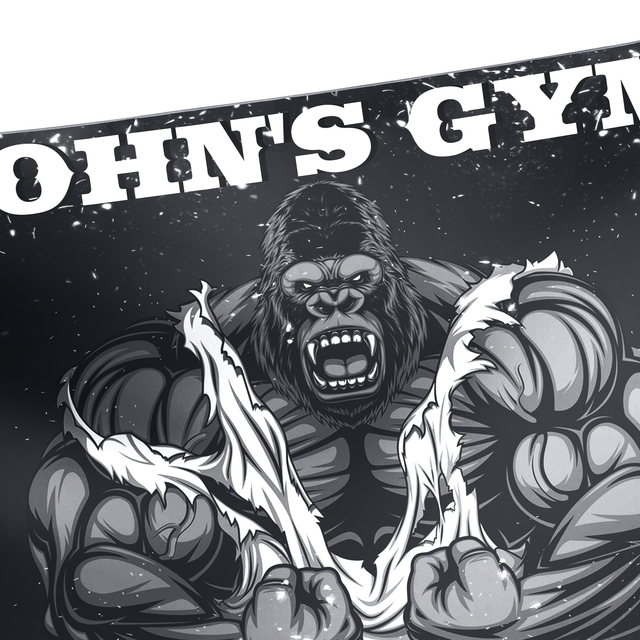 Muscle Gorilla Gym Flag for Home and Garage Gym - Customized Workout Flags 10286