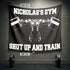 Personalized Home Gym Decor Muscle Man Wall Art Banner Flag  10340
