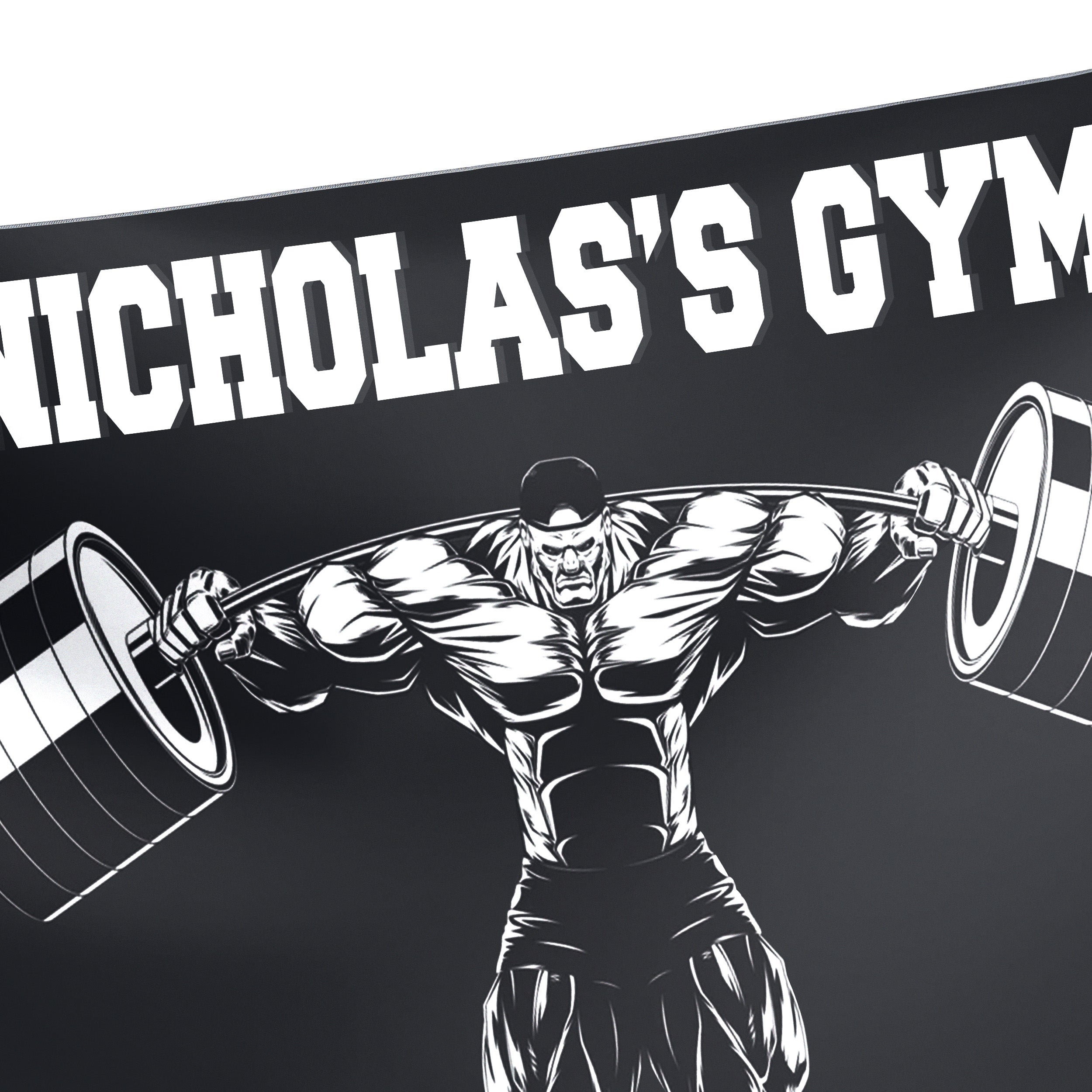 Personalized Home Gym Decor Muscle Man Wall Art Banner Flag  10340