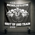 Personalized Home Gym Decor Muscle Man Weightlifting Gift Banner Flag 10342