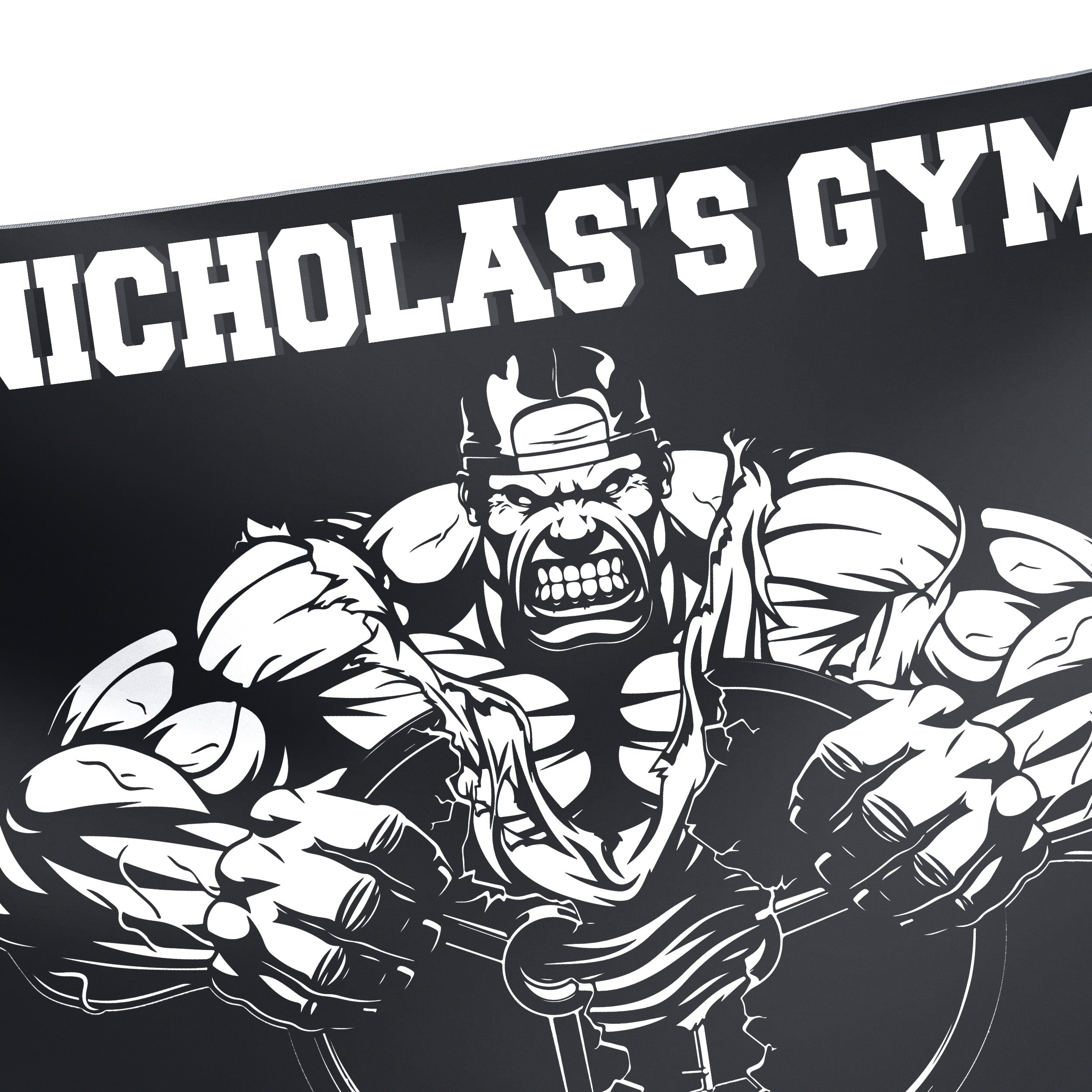 Personalized Home Gym Decor Muscle Man Weightlifting Gift Banner Flag 10342