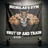 Personalized Muscle Bull Gym Banner Tapestry For Garage Gym 10347