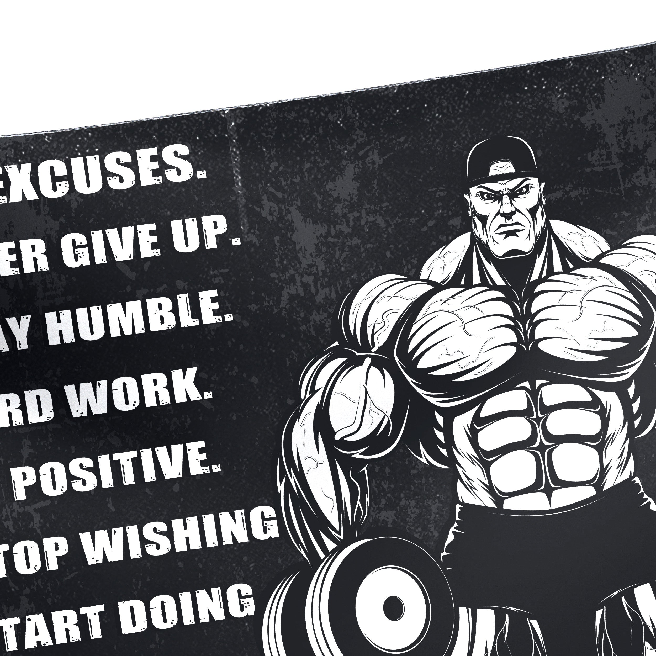 Gym Rules Flag Motivational Quotes for Bodybuilder 10524