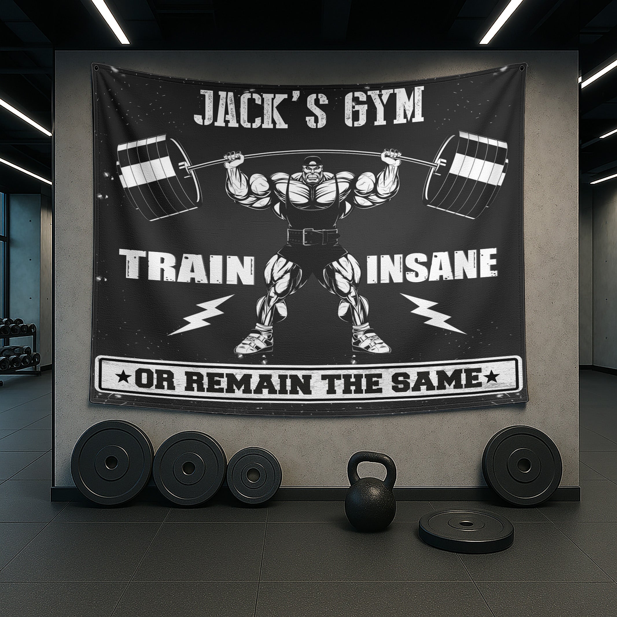 Personalized Home Gym Decor Banner Flag 10547