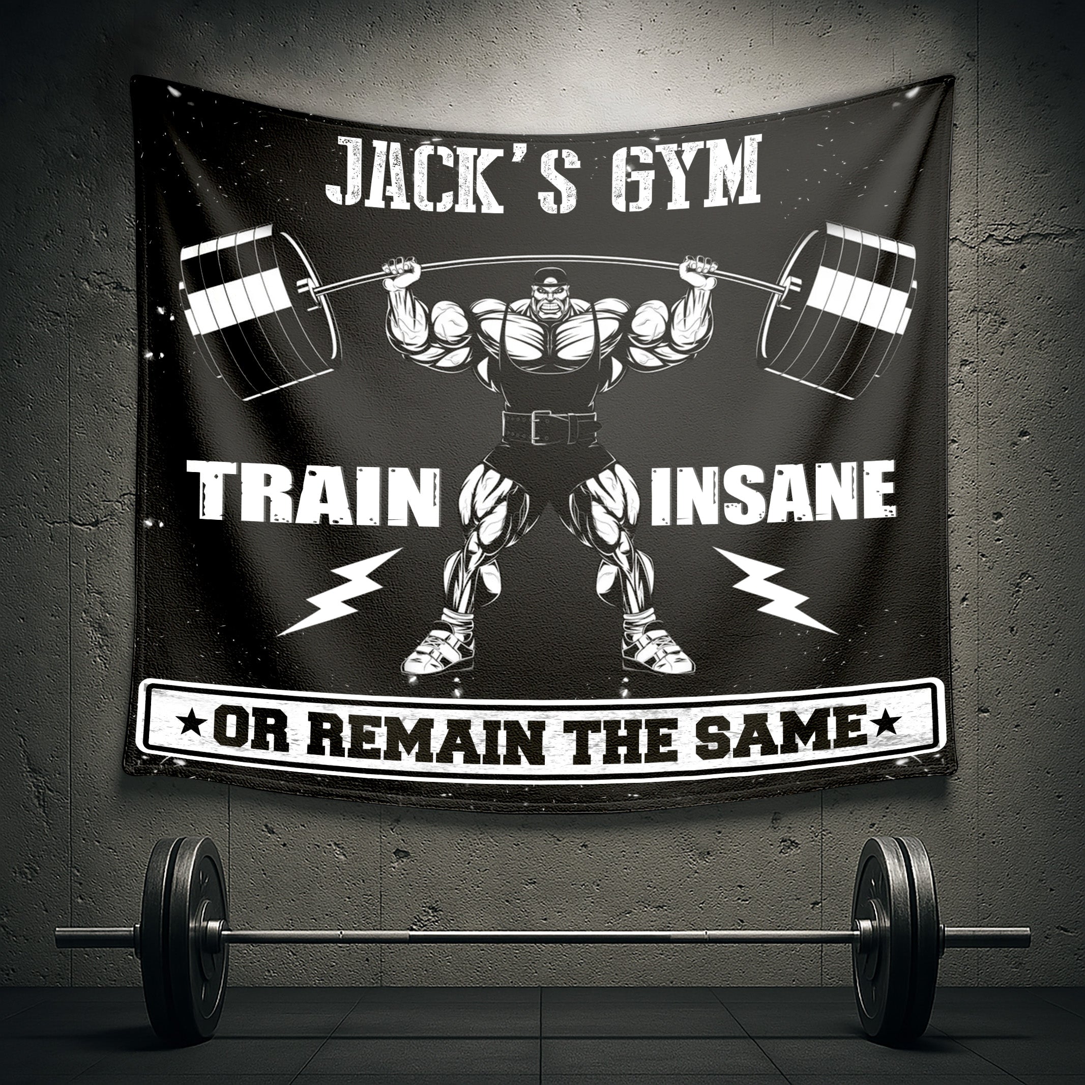 Personalized Home Gym Decor Banner Flag 10547