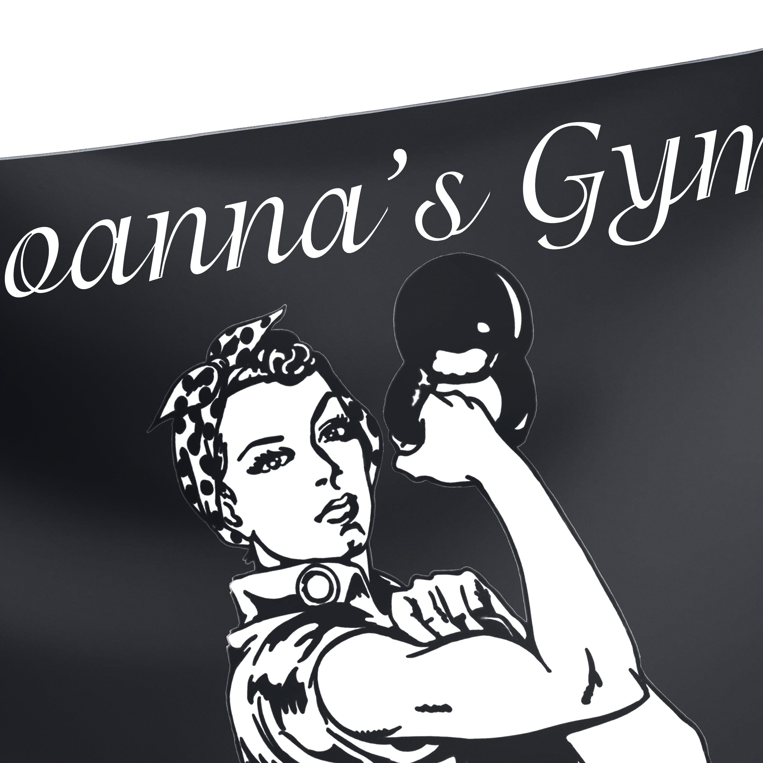 Personalized Fitness Girl Gym Banner Flag 10585