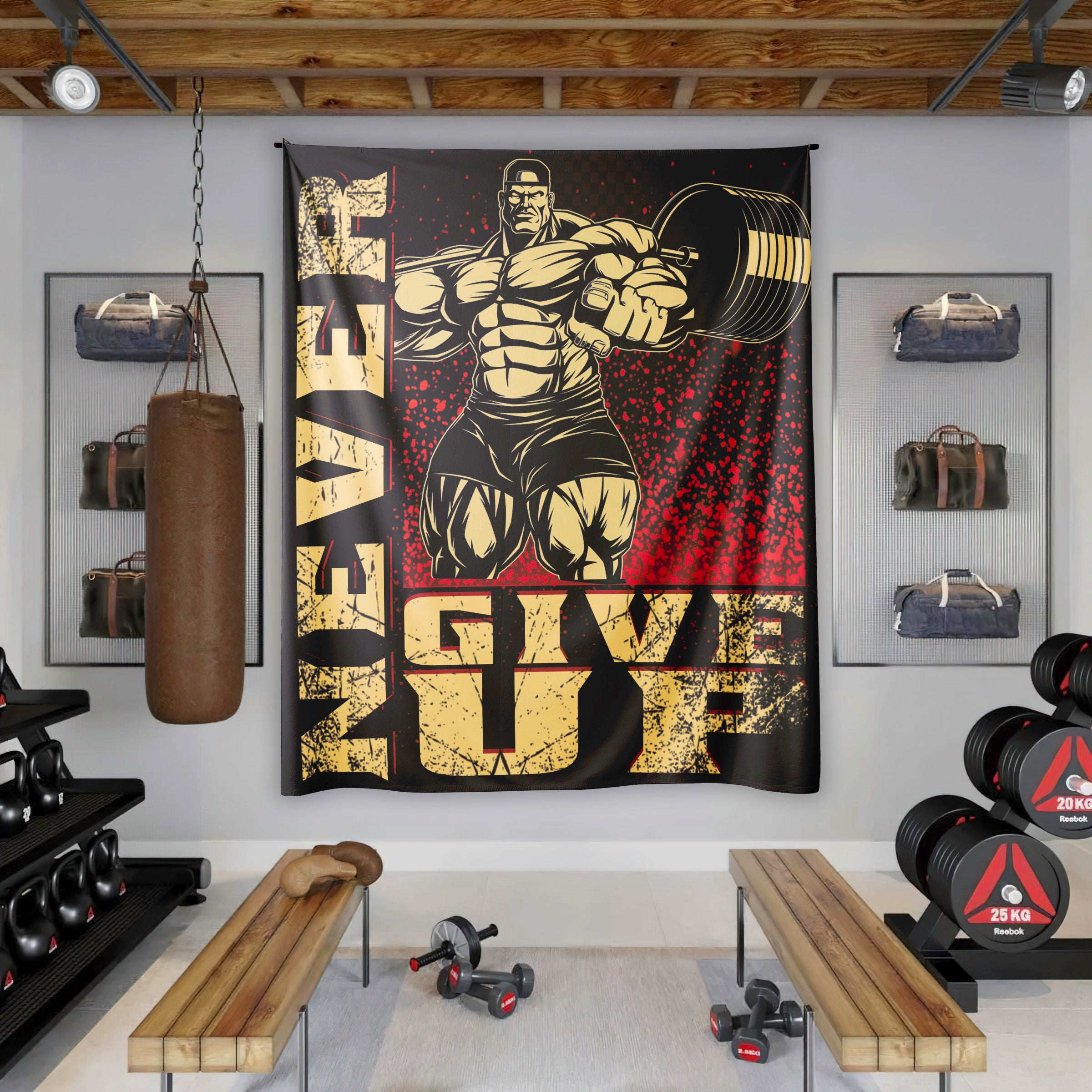 Premium Gym Flag - Standout Garage and Home Gym Flags | Inspiring Workout Flags 10598