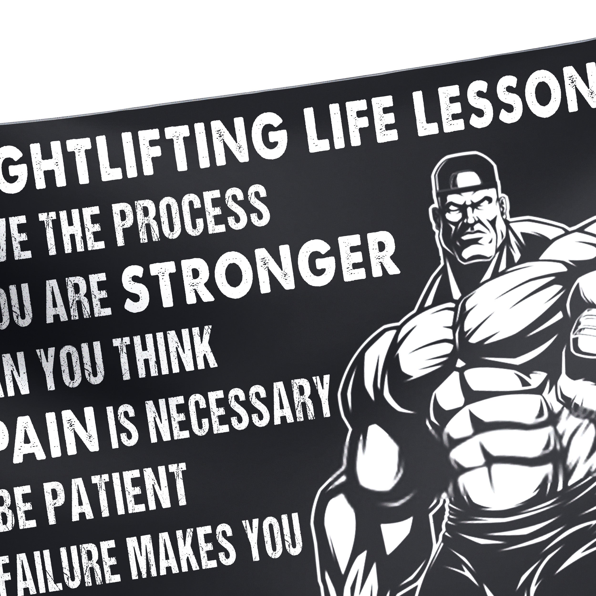 Weightlifting Life Lessons Banner For Home Gym Decor 10627