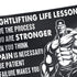 Weightlifting Life Lessons Banner For Home Gym Decor 10627