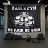 Personalised Gym Banner Flag Home Gym Bull Custom Name Motivational  10679