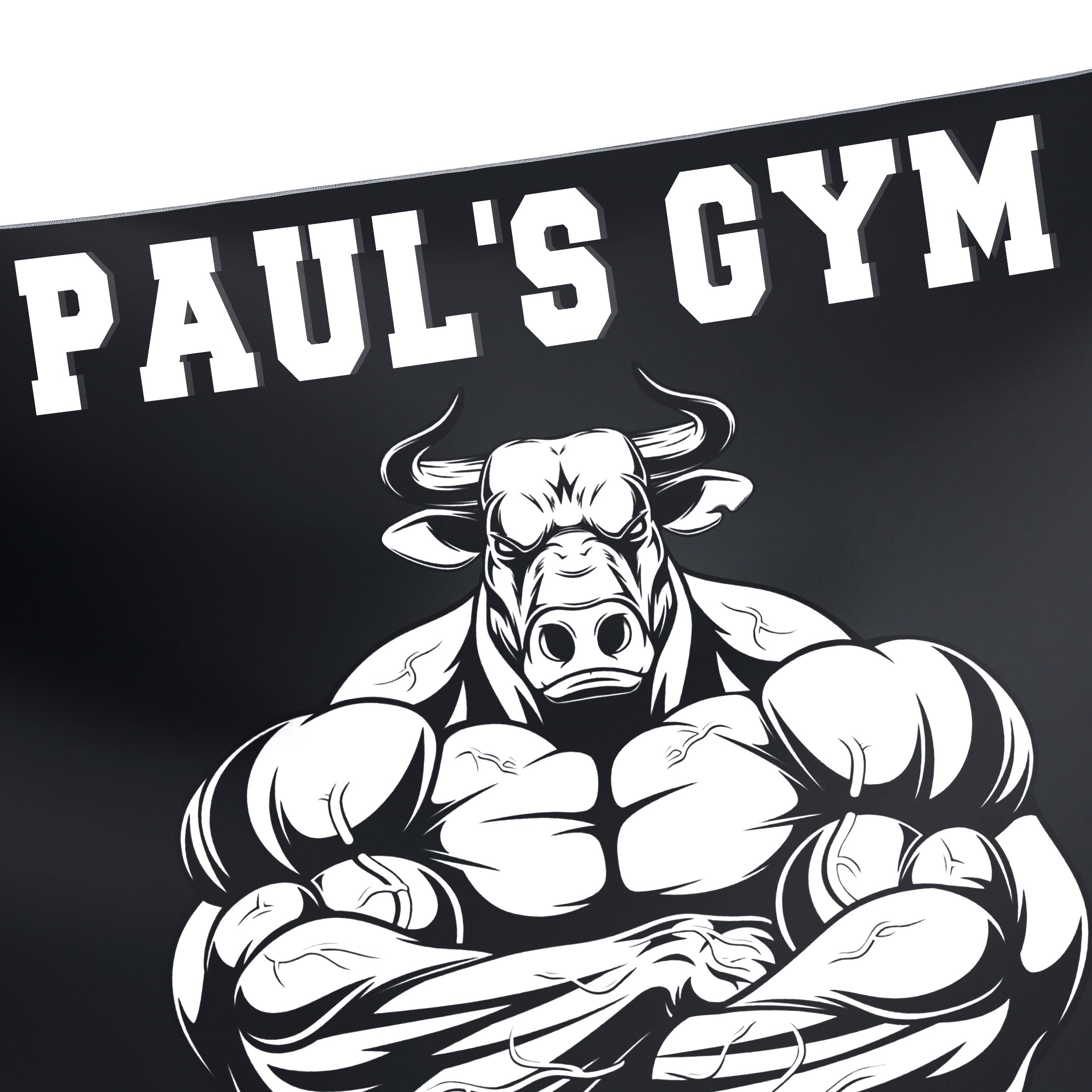 Personalised Gym Banner Flag Home Gym Bull Custom Name Motivational  10679