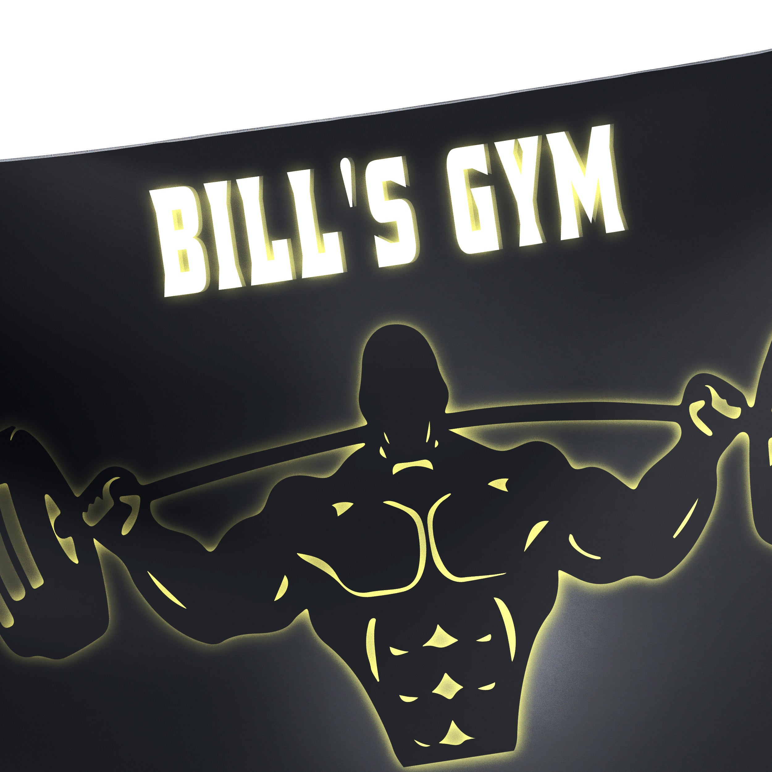Personalized Gym Banner Flag Muscle Man 10697