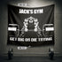 Personalized Gym Banner Flag Muscle Man With Barbell 10720
