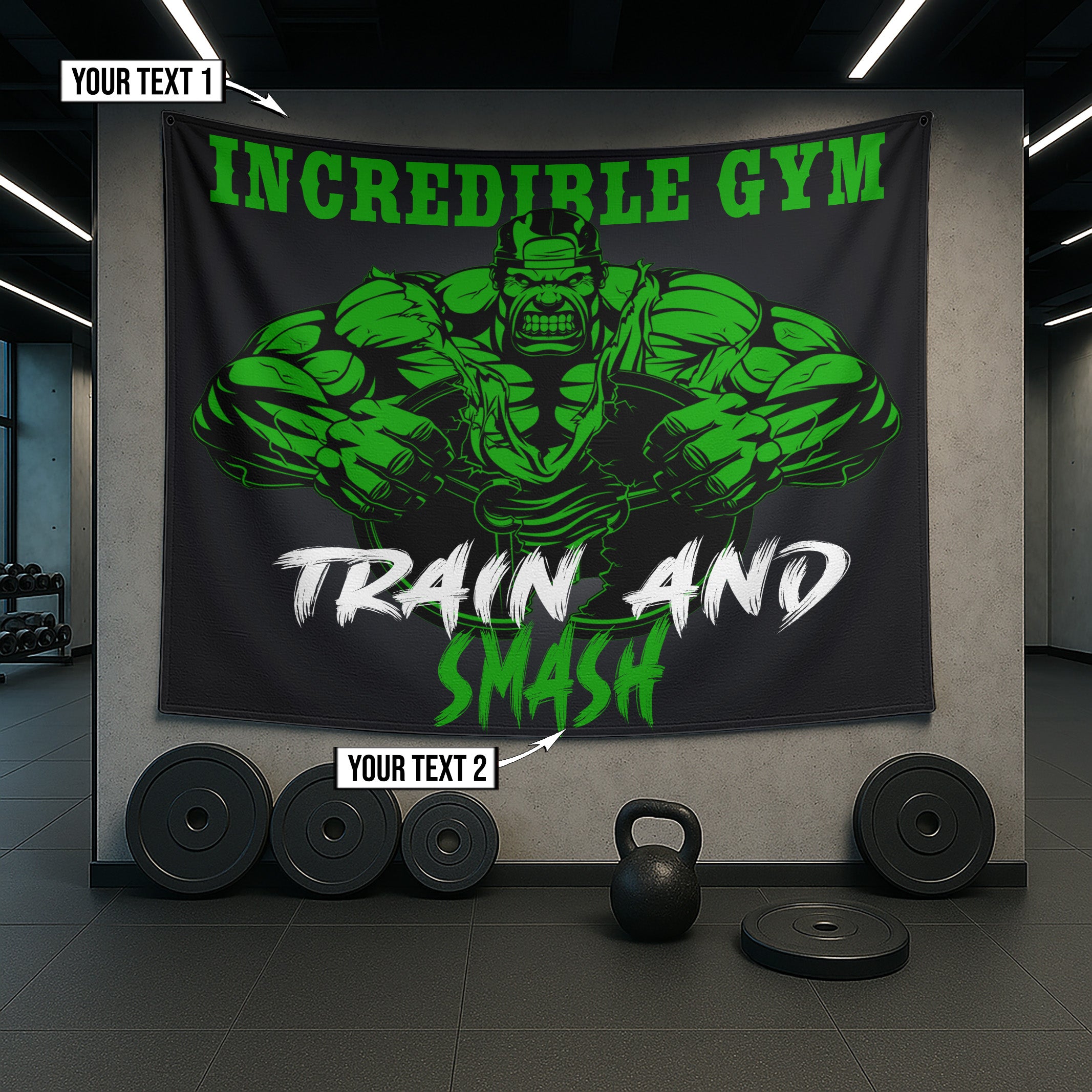 Gym Flag: Enhance Your Home & Garage Gym With Our Motivational Workout Flags 10759