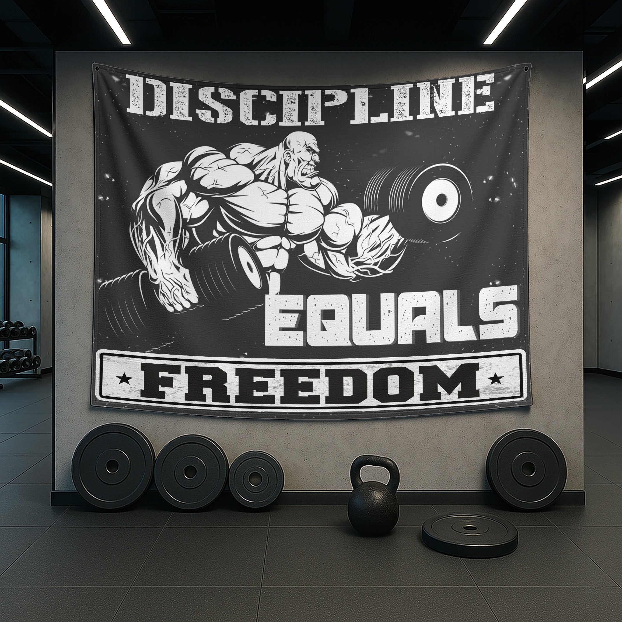 Premium Gym Flag: Reinvent Your Garage or Home Gym With Inspiring Workout Flags. 11059