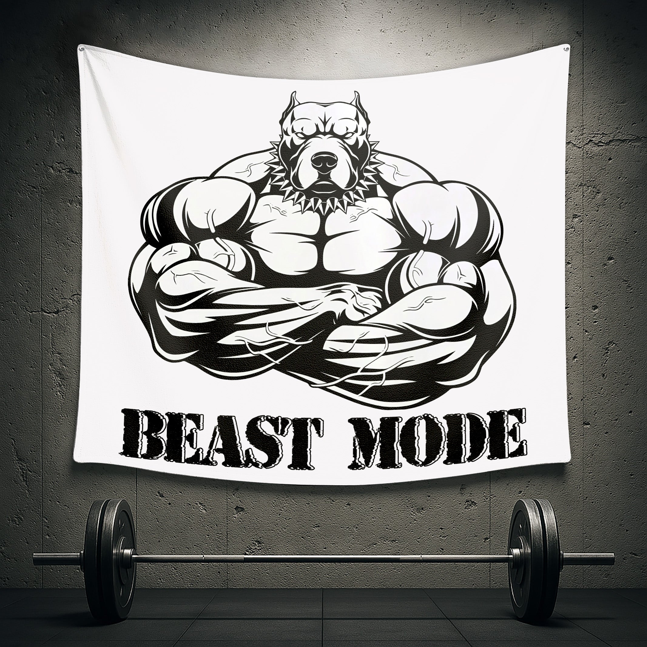 Motivational Gym Flags | Customizable Pitbull Garage & Home Workout Flags 11179