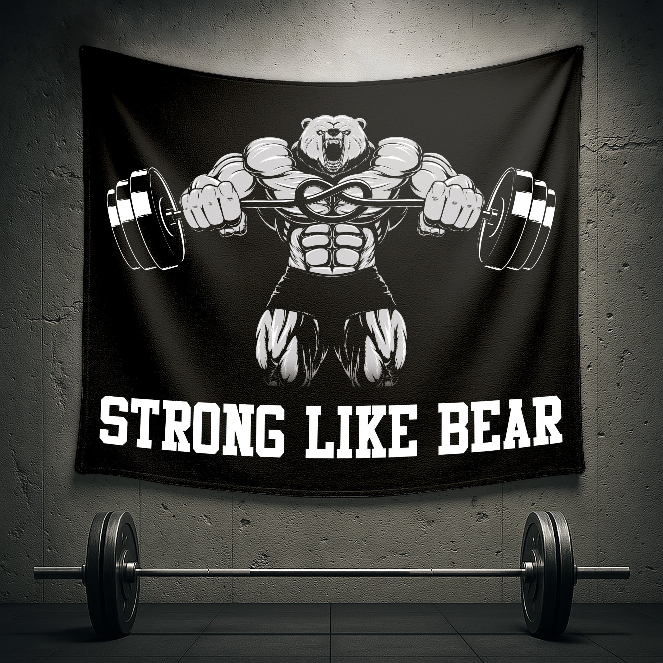 Personalized Gym Flag Angry Bear 11180