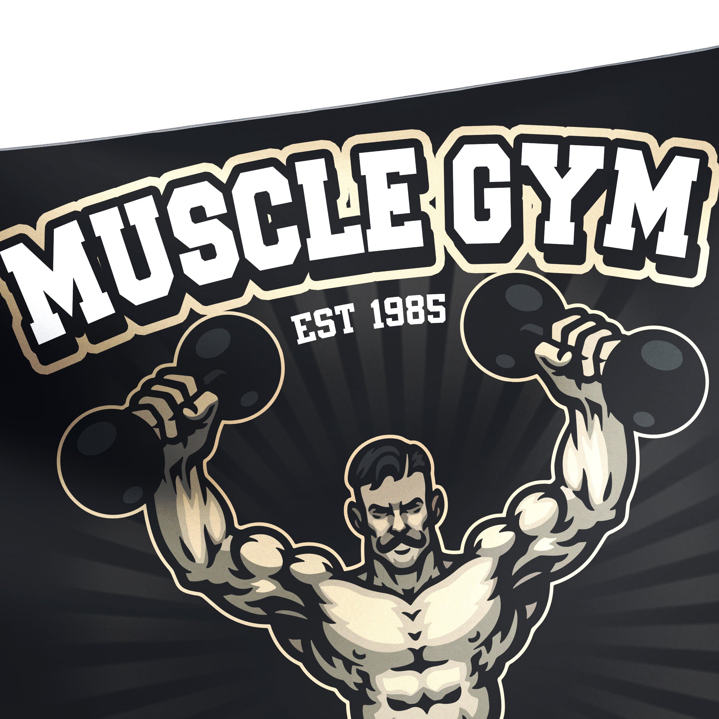 Custom Gym Flags For Muscle Man Cave 11203