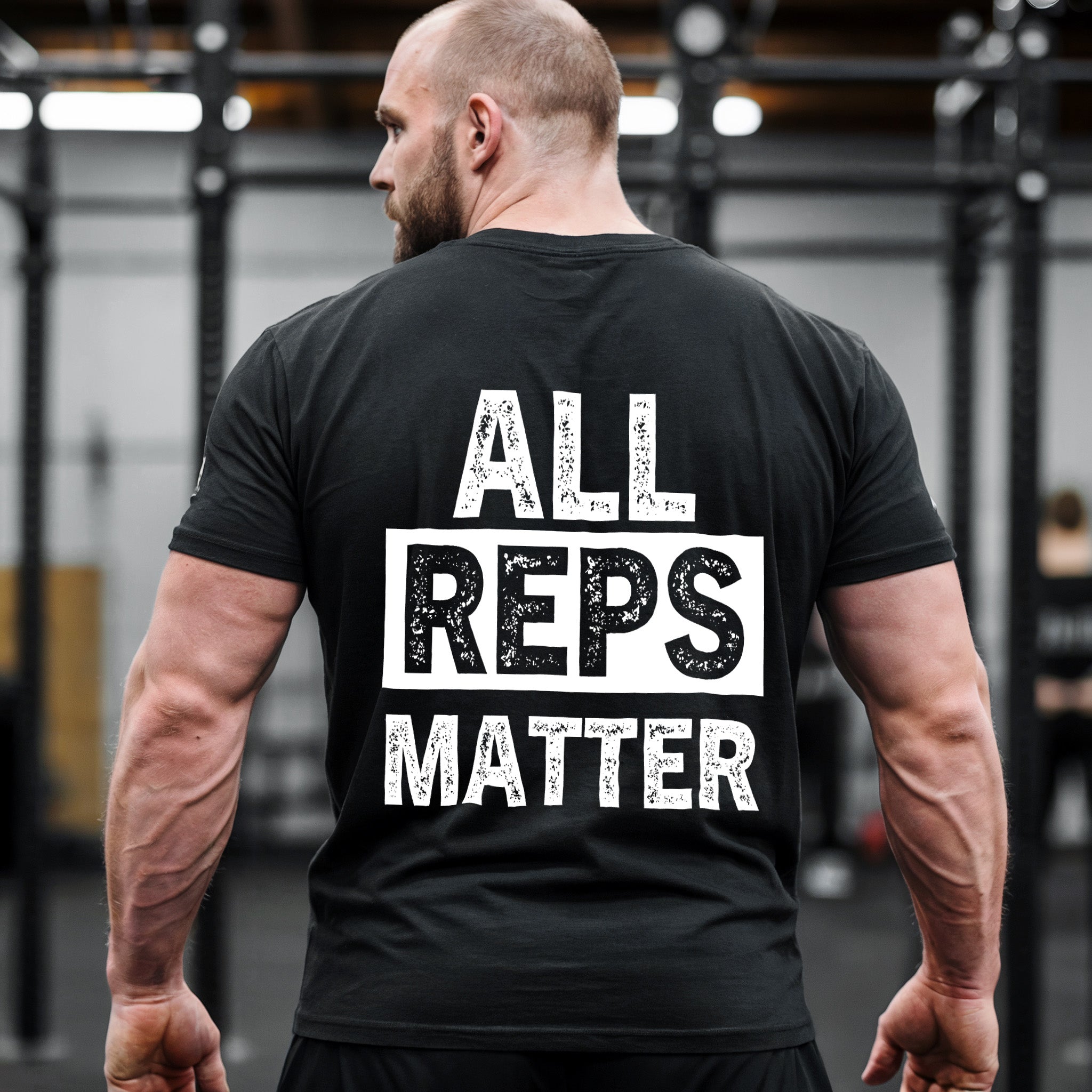 Weightlifting T-Shirt: 'All Reps Matter' Bodybuilding Workout Shirt 11246