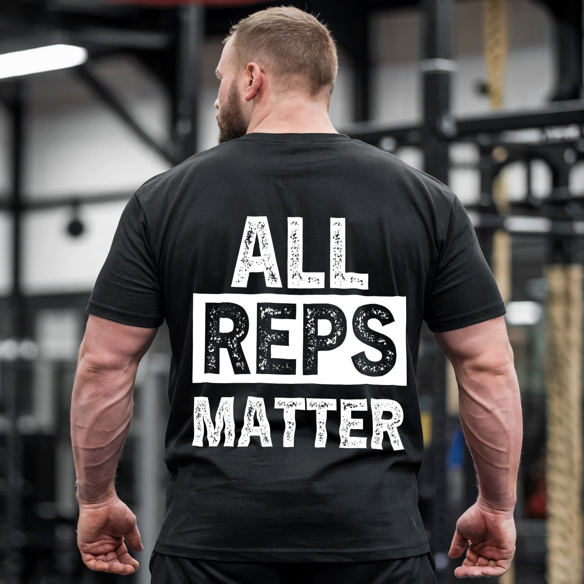 Weightlifting T-Shirt: 'All Reps Matter' Bodybuilding Workout Shirt 11246