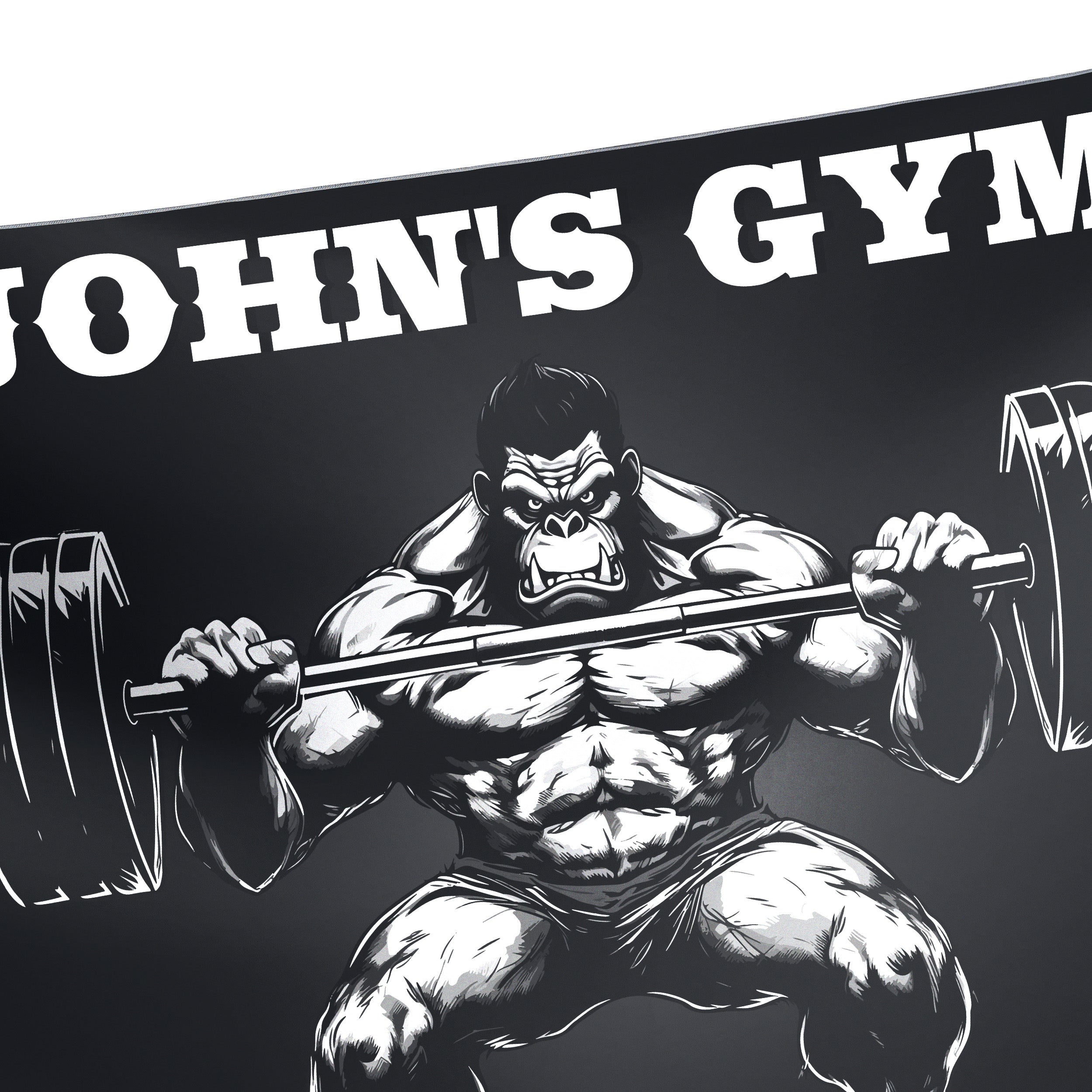 Strong Gorilla with Barbell Gym Flag Train Like a Beast 11293