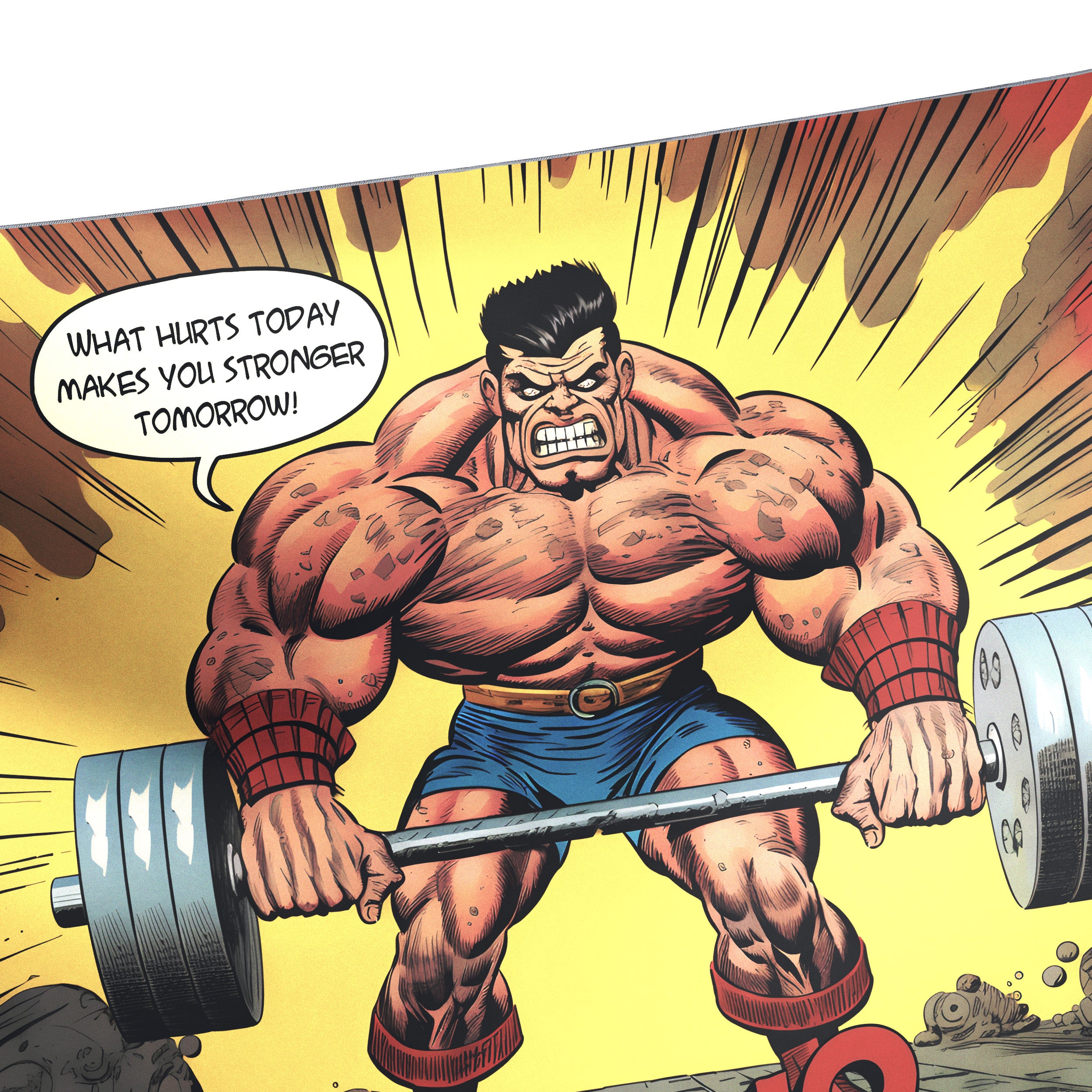 Comic Style Gym Flag No Pain No Gain 11294