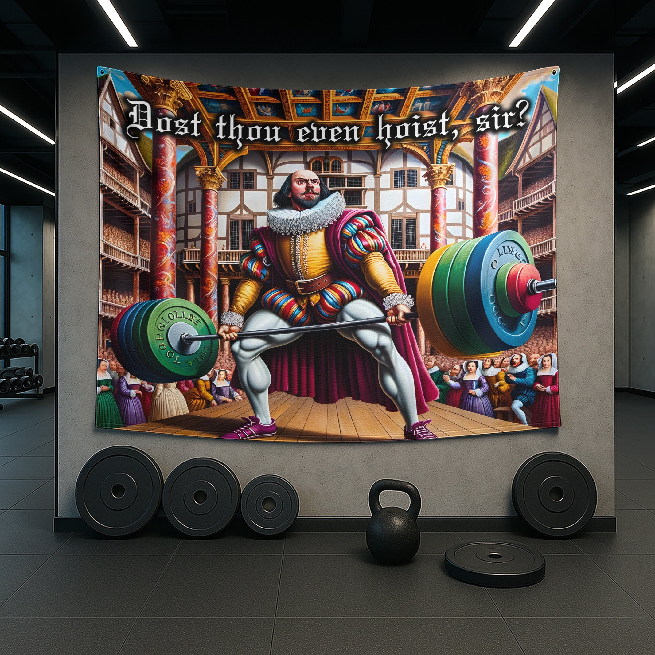 Funny Gym Flag Banner Dost Thou Even Hoist Sir 11309