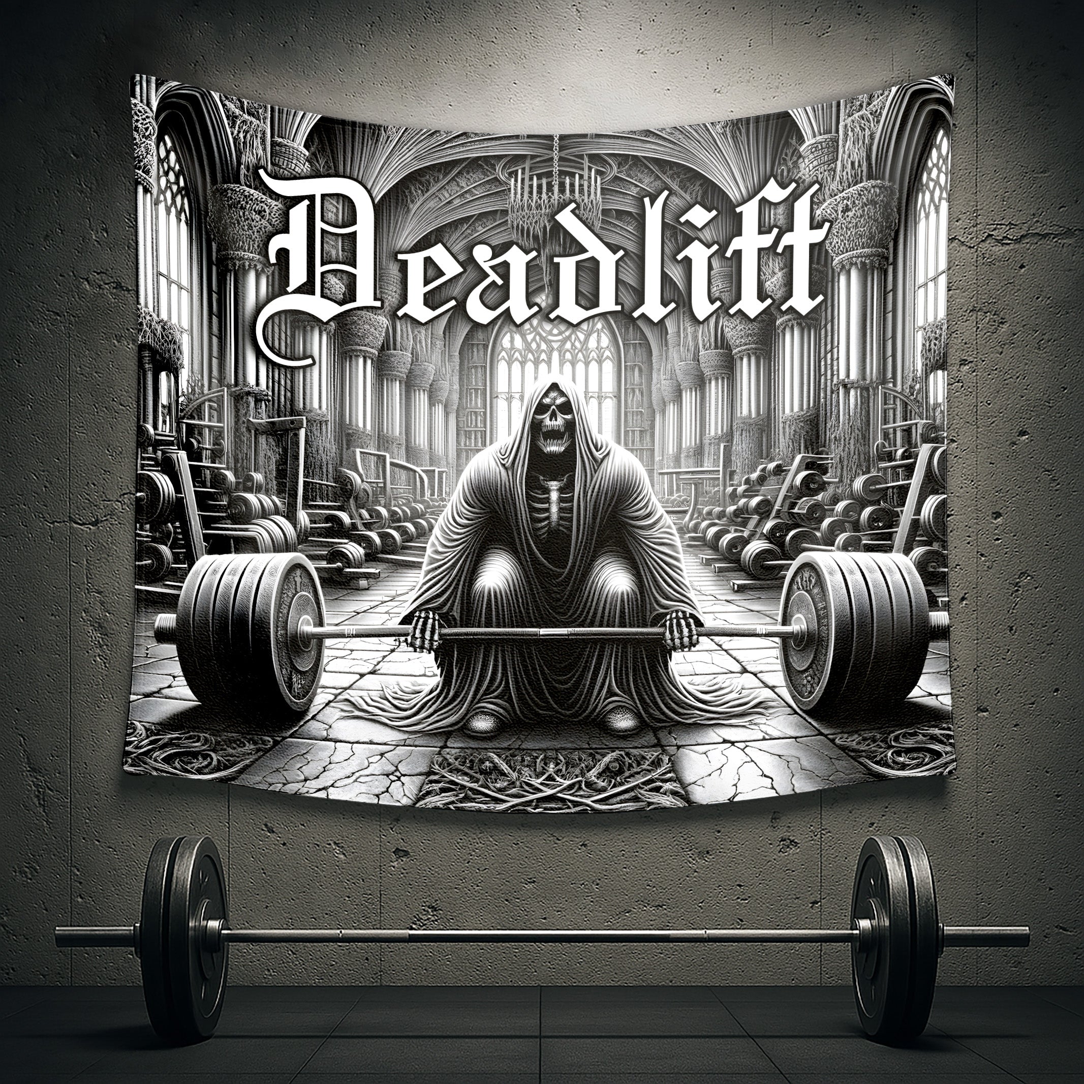 Grim Reaper Deadlift Gym Custom Gym Flag Banner 11318