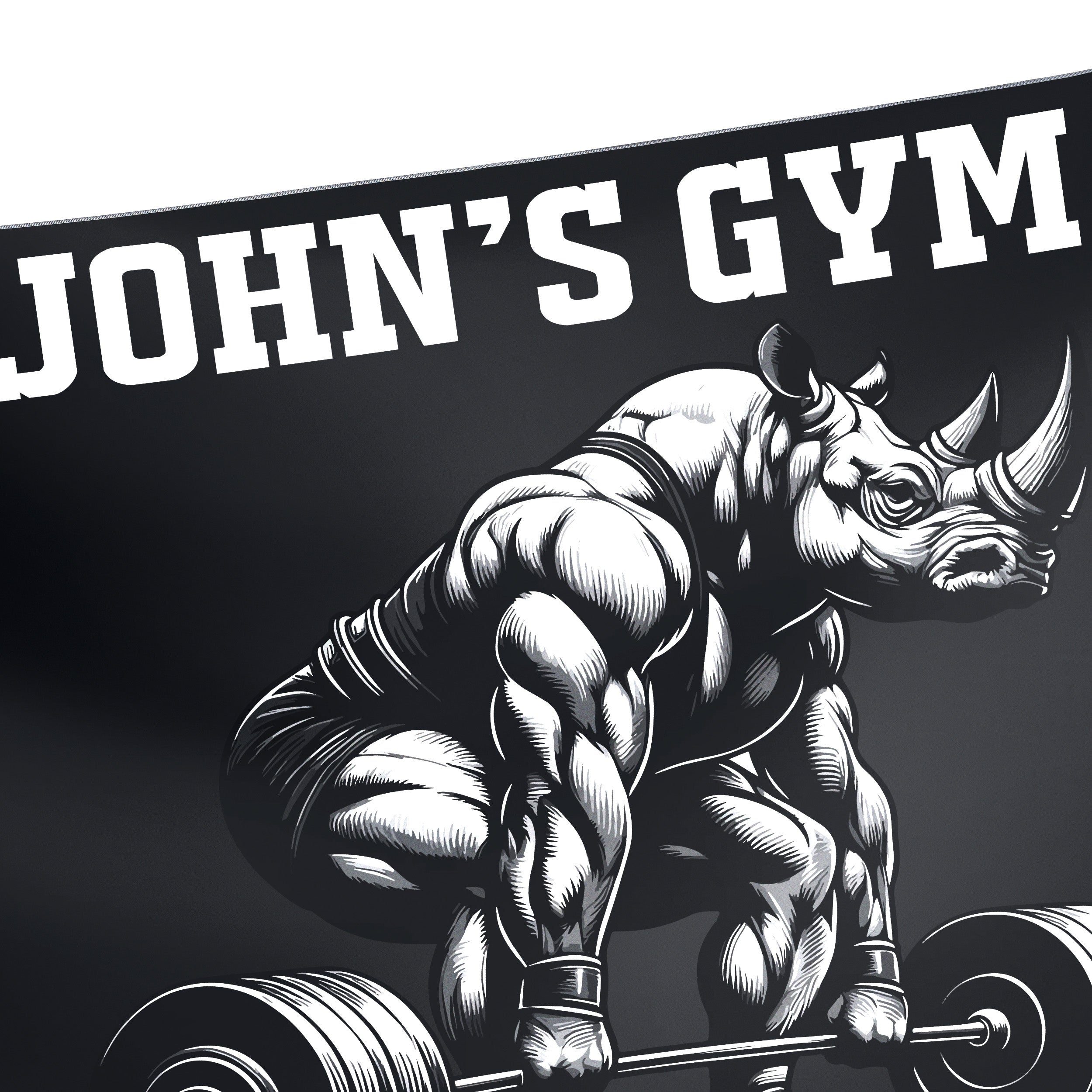 Rhinoceros Gym Flag - One More Rep 11379