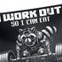 I Work Out So I Can Eat Garbage  Raccoon Weightlifting Flag 11389