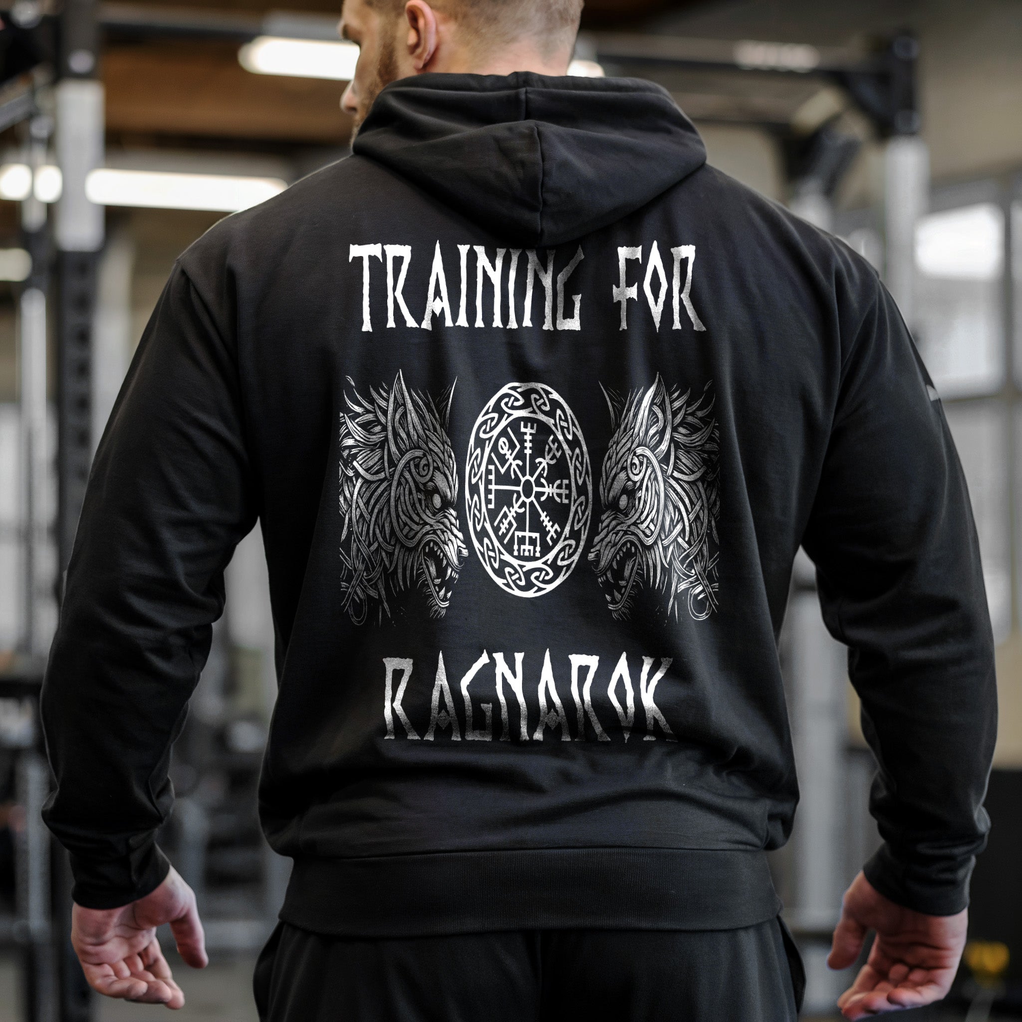 Norse Fenrir & Vegvisir Gym Hoodie 11421