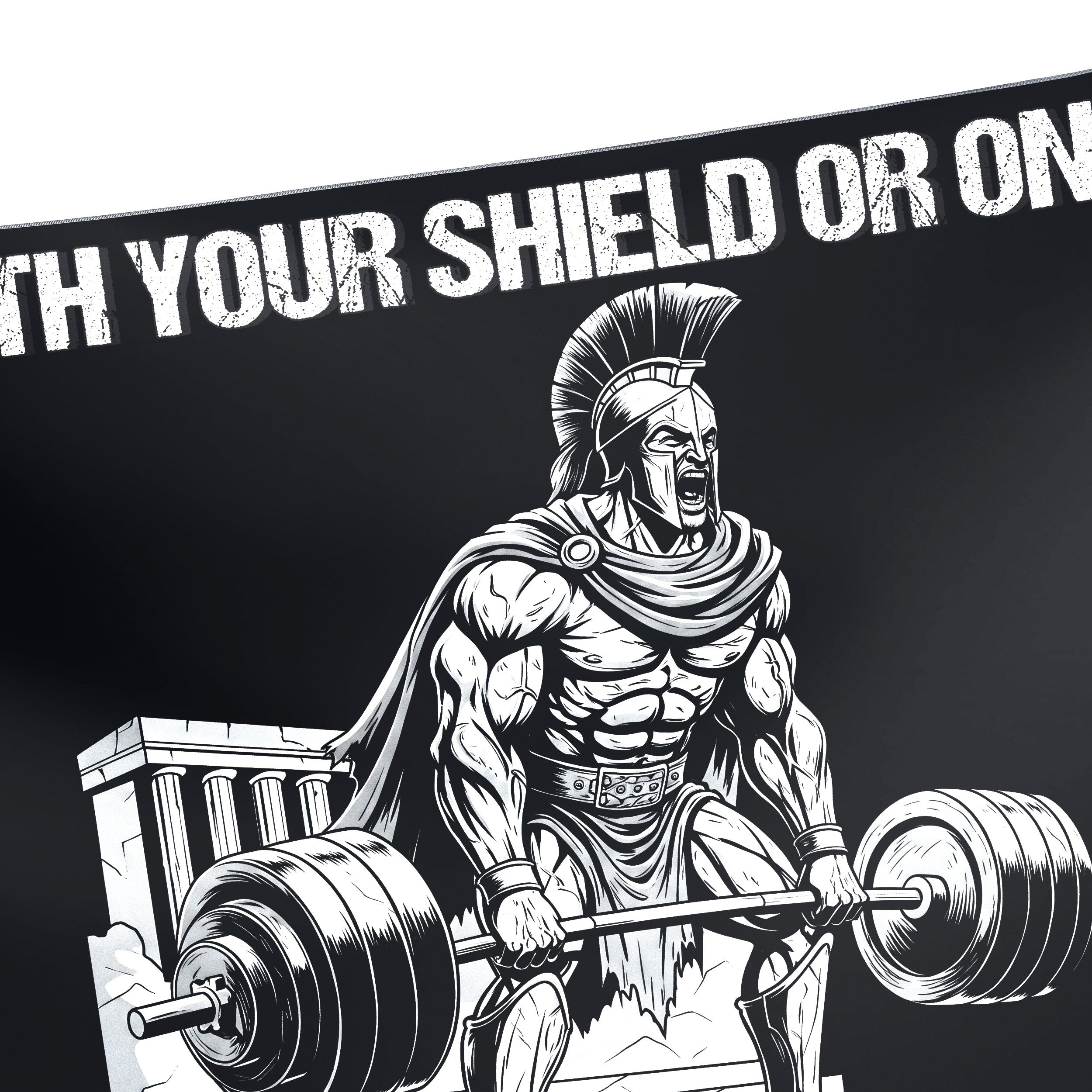 Spartan Warrior Gym Banner – With Your Shield or On It 11452