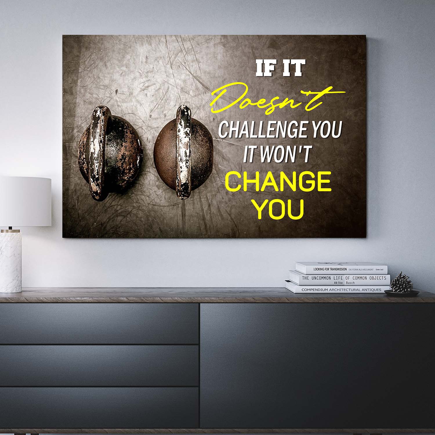 If It Doesnt Change You Gym Poster Canvas Home Gym Decor Bodybuilding Gift
