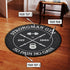 Personalized Strong Man Bodybuilding Home Gym Decor Logo Round Rug, Carpet