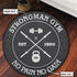 Personalized Strong Man Bodybuilding Home Gym Decor Logo Round Rug, Carpet