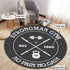 Personalized Strong Man Bodybuilding Home Gym Decor Logo Round Rug, Carpet