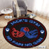 Personalized Neon Effect Home Gym Decor, Motivational Quotes Round Rug, Carpet