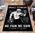 Skull Fitness Rug Home Gym Decor Motivational Quotes