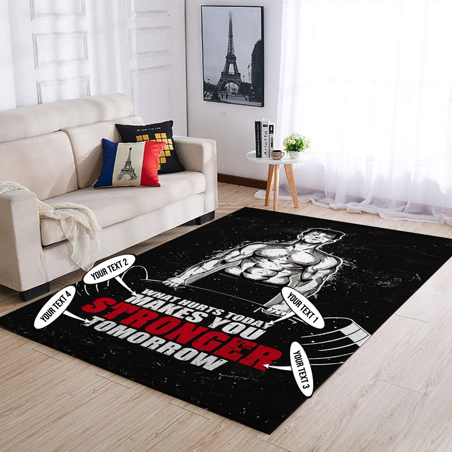 Personalized Gym Room Area Rug 11191