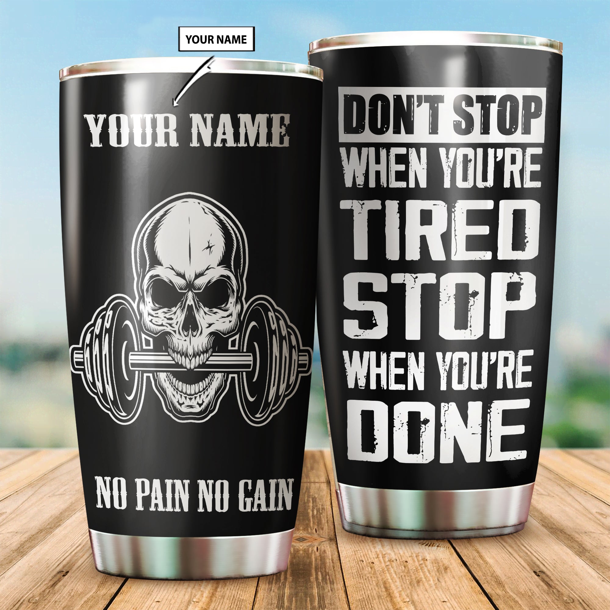 Personalized Tumbler Cup Gym Old Man Workout Gifts 10824