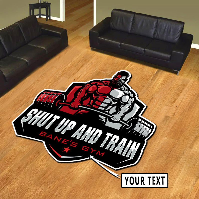 Personalized Home Gym Decor Muscle Man Rug, Carpet Gym Gift