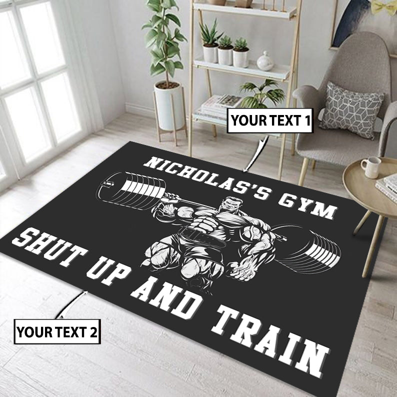 Personalized Bodybuilding Gym Home Gym Decor Muscle Man Carpet Weightlifting Gift